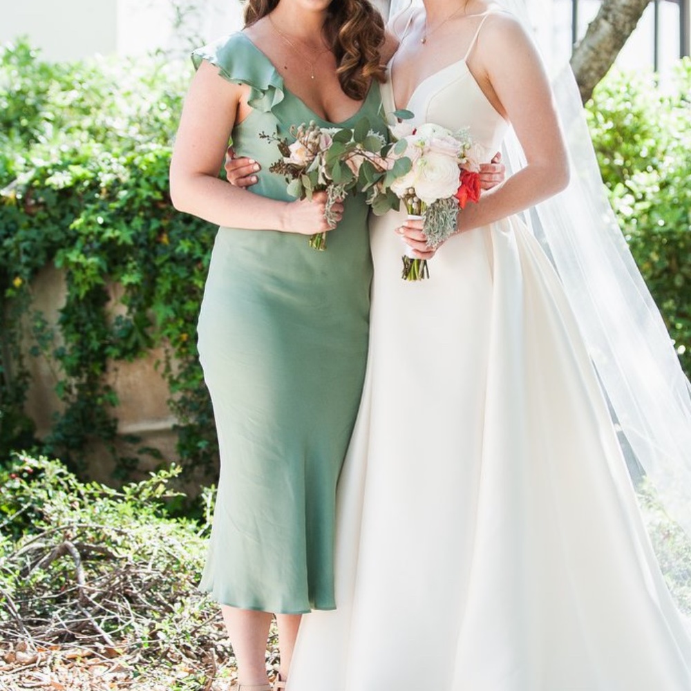 Suboo Sage/Sea Foam Dress (4) - Bridesmaid Gown